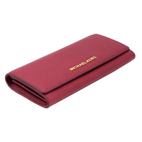 michael kors travel wallet on a chain|Michael Kors dark cherry wallet.